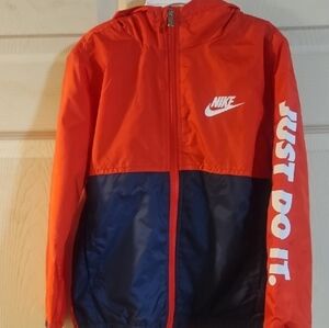 NIKE TODDLER WINDRUNNER JACKET: RED/BLUE: NEW WITH TAGS: SIZE 4T